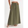 imagePRETTYGARDEN Womens 2025 Summer Wide Leg Palazzo Pants High Waisted Flowy Pockets Trendy Casual Lounge Boho Beach TrousersArmy Green