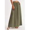imagePRETTYGARDEN Womens 2025 Summer Wide Leg Palazzo Pants High Waisted Flowy Pockets Trendy Casual Lounge Boho Beach TrousersArmy Green