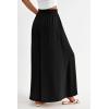 imagePRETTYGARDEN Womens 2025 Summer Wide Leg Palazzo Pants High Waisted Flowy Pockets Trendy Casual Lounge Boho Beach TrousersBlack