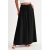 imagePRETTYGARDEN Womens 2025 Summer Wide Leg Palazzo Pants High Waisted Flowy Pockets Trendy Casual Lounge Boho Beach TrousersBlack