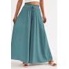 imagePRETTYGARDEN Womens 2025 Summer Wide Leg Palazzo Pants High Waisted Flowy Pockets Trendy Casual Lounge Boho Beach TrousersBlue Green