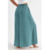 imagePRETTYGARDEN Womens 2025 Summer Wide Leg Palazzo Pants High Waisted Flowy Pockets Trendy Casual Lounge Boho Beach TrousersBlue Green