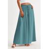 imagePRETTYGARDEN Womens 2025 Summer Wide Leg Palazzo Pants High Waisted Flowy Pockets Trendy Casual Lounge Boho Beach TrousersBlue Green