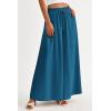 imagePRETTYGARDEN Womens 2025 Summer Wide Leg Palazzo Pants High Waisted Flowy Pockets Trendy Casual Lounge Boho Beach TrousersLake Blue