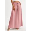 imagePRETTYGARDEN Womens 2025 Summer Wide Leg Palazzo Pants High Waisted Flowy Pockets Trendy Casual Lounge Boho Beach TrousersPink