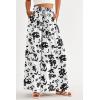 imagePRETTYGARDEN Womens 2025 Summer Wide Leg Palazzo Pants High Waisted Flowy Pockets Trendy Casual Lounge Boho Beach TrousersPrint Black
