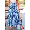 imagePRETTYGARDEN Womens 2025 Summer Wide Leg Palazzo Pants High Waisted Flowy Pockets Trendy Casual Lounge Boho Beach TrousersPrint Blue