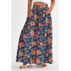 imagePRETTYGARDEN Womens 2025 Summer Wide Leg Palazzo Pants High Waisted Flowy Pockets Trendy Casual Lounge Boho Beach TrousersPrint Dark Blue Orange