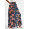 imagePRETTYGARDEN Womens 2025 Summer Wide Leg Palazzo Pants High Waisted Flowy Pockets Trendy Casual Lounge Boho Beach TrousersPrint Dark Blue Orange