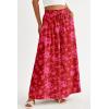 imagePRETTYGARDEN Womens 2025 Summer Wide Leg Palazzo Pants High Waisted Flowy Pockets Trendy Casual Lounge Boho Beach TrousersPrint Red