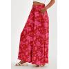 imagePRETTYGARDEN Womens 2025 Summer Wide Leg Palazzo Pants High Waisted Flowy Pockets Trendy Casual Lounge Boho Beach TrousersPrint Red