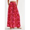 imagePRETTYGARDEN Womens 2025 Summer Wide Leg Palazzo Pants High Waisted Flowy Pockets Trendy Casual Lounge Boho Beach TrousersPrint Red