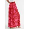 imagePRETTYGARDEN Womens 2025 Summer Wide Leg Palazzo Pants High Waisted Flowy Pockets Trendy Casual Lounge Boho Beach TrousersPrint Red