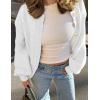 imagePRETTYGARDEN Womens 2025 Winter Cardigan Sweaters Trendy Chunky Knit Long Sleeve Button Up Casual Warm Fall Jackets CoatsWhite