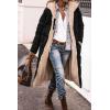 imagePRETTYGARDEN Womens 2025 Winter Fashion Clothes Oversized Shearling Fleece Long Coats JacketsBlack