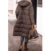 imagePRETTYGARDEN Womens 2025 Winter Fashion Clothes Oversized Shearling Fleece Long Coats JacketsDark Coffee