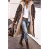 imagePRETTYGARDEN Womens 2025 Winter Fashion Clothes Oversized Shearling Fleece Long Coats JacketsDark Coffee