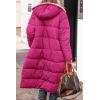 imagePRETTYGARDEN Womens 2025 Winter Fashion Clothes Oversized Shearling Fleece Long Coats JacketsRose Red