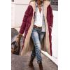 imagePRETTYGARDEN Womens 2025 Winter Fashion Clothes Oversized Shearling Fleece Long Coats JacketsWine Red
