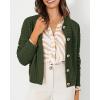 imagePRETTYGARDEN Womens Knit Cardigan Sweaters Casual Long Sleeve Open Front Button Down Trendy Jackets OuterwearArmy Green