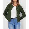 imagePRETTYGARDEN Womens Knit Cardigan Sweaters Casual Long Sleeve Open Front Button Down Trendy Jackets OuterwearArmy Green