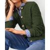 imagePRETTYGARDEN Womens Knit Cardigan Sweaters Casual Long Sleeve Open Front Button Down Trendy Jackets OuterwearArmy Green