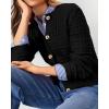 imagePRETTYGARDEN Womens Knit Cardigan Sweaters Casual Long Sleeve Open Front Button Down Trendy Jackets OuterwearBlack