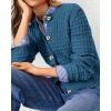 imagePRETTYGARDEN Womens Knit Cardigan Sweaters Casual Long Sleeve Open Front Button Down Trendy Jackets OuterwearBlue