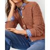 imagePRETTYGARDEN Womens Knit Cardigan Sweaters Casual Long Sleeve Open Front Button Down Trendy Jackets OuterwearBrown