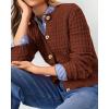 imagePRETTYGARDEN Womens Knit Cardigan Sweaters Casual Long Sleeve Open Front Button Down Trendy Jackets OuterwearCaramel