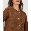 imagePRETTYGARDEN Womens Knit Cardigan Sweaters Casual Long Sleeve Open Front Button Down Trendy Jackets OuterwearCoffee