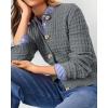 imagePRETTYGARDEN Womens Knit Cardigan Sweaters Casual Long Sleeve Open Front Button Down Trendy Jackets OuterwearGrey