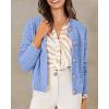 imagePRETTYGARDEN Womens Knit Cardigan Sweaters Casual Long Sleeve Open Front Button Down Trendy Jackets OuterwearLight Blue