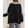 imagePRETTYGARDEN Womens Oversized Cardigan Sweaters 2025 Fall Long Lantern Sleeve Knit Open Front Lightweight SweaterStyle2black