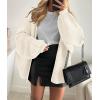 imagePRETTYGARDEN Womens Oversized Cardigan Sweaters 2025 Fall Long Lantern Sleeve Knit Open Front Lightweight SweaterWhite