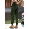 imagePRETTYGARDEN Womens Satin Jogger Pants Casual Dressy High Waist Long Lounge Pant Trousers Summer Outfits with PocketsArmy Green