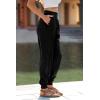 imagePRETTYGARDEN Womens Satin Jogger Pants Casual Dressy High Waist Long Lounge Pant Trousers Summer Outfits with PocketsBlack