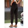 imagePRETTYGARDEN Womens Satin Jogger Pants Casual Dressy High Waist Long Lounge Pant Trousers Summer Outfits with PocketsDark Coffee