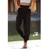 imagePRETTYGARDEN Womens Satin Jogger Pants Casual Dressy High Waist Long Lounge Pant Trousers Summer Outfits with PocketsDark Coffee