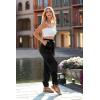 imagePRETTYGARDEN Womens Satin Jogger Pants Casual Dressy High Waist Long Lounge Pant Trousers Summer Outfits with PocketsZblack