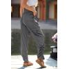 imagePRETTYGARDEN Womens Satin Jogger Pants Casual Dressy High Waist Long Lounge Pant Trousers Summer Outfits with PocketsZgrey