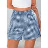 imagePRETTYGARDEN Womens Shorts Boxers 2025 Summer Gingham Pajama Lounge Sleep Y2K Plaid Pj Shorts Beach BottomsNavy