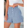imagePRETTYGARDEN Womens Shorts Boxers 2025 Summer Gingham Pajama Lounge Sleep Y2K Plaid Pj Shorts Beach BottomsNavy