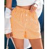 imagePRETTYGARDEN Womens Shorts Boxers 2025 Summer Gingham Pajama Lounge Sleep Y2K Plaid Pj Shorts Beach BottomsOrange
