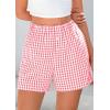 imagePRETTYGARDEN Womens Shorts Boxers 2025 Summer Gingham Pajama Lounge Sleep Y2K Plaid Pj Shorts Beach BottomsPink