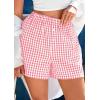 imagePRETTYGARDEN Womens Shorts Boxers 2025 Summer Gingham Pajama Lounge Sleep Y2K Plaid Pj Shorts Beach BottomsPink