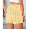 imagePRETTYGARDEN Womens Shorts Boxers 2025 Summer Gingham Pajama Lounge Sleep Y2K Plaid Pj Shorts Beach BottomsYellow