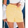 imagePRETTYGARDEN Womens Shorts Boxers 2025 Summer Gingham Pajama Lounge Sleep Y2K Plaid Pj Shorts Beach BottomsYellow