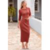 imagePRETTYGARDEN Womens Spring Fall 2 Piece Sweater Set Rib Knit Long Sleeve Crop Top Maxi Bodycon Skirt Casual Winter OutfitsBrick Red