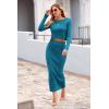imagePRETTYGARDEN Womens Spring Fall 2 Piece Sweater Set Rib Knit Long Sleeve Crop Top Maxi Bodycon Skirt Casual Winter OutfitsLake Blue